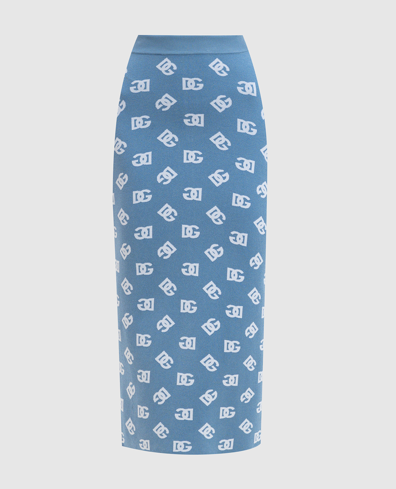 

Blue midi skirt with logo pattern Dolce&Gabbana, Light blue