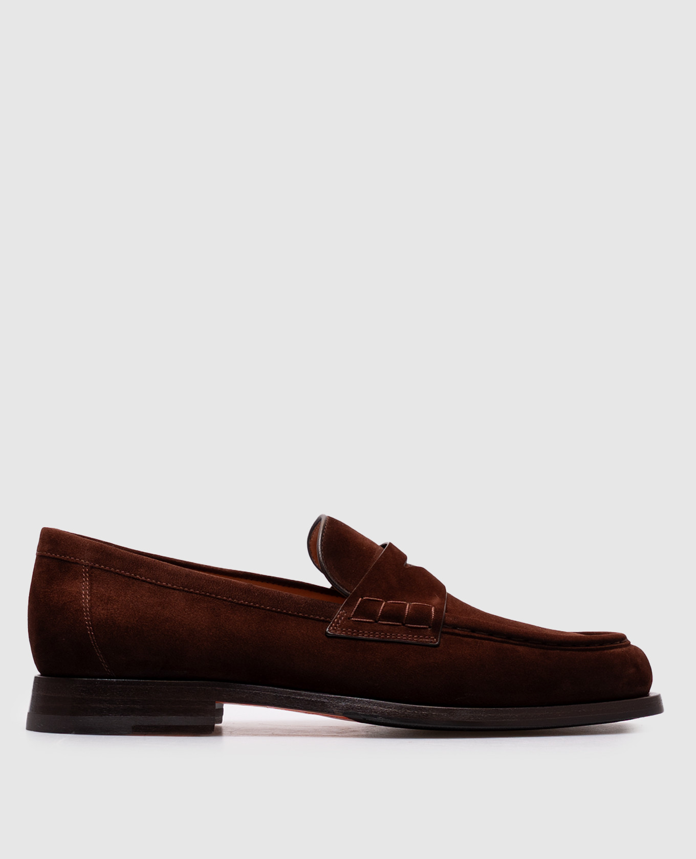 

Brown suede loafers Santoni