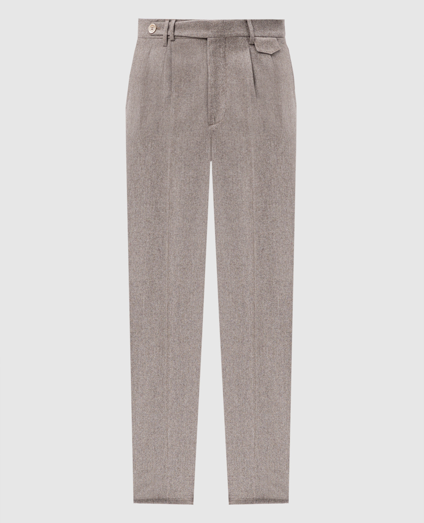 

Gray melange pants made of wool Brunello Cucinelli, Серый