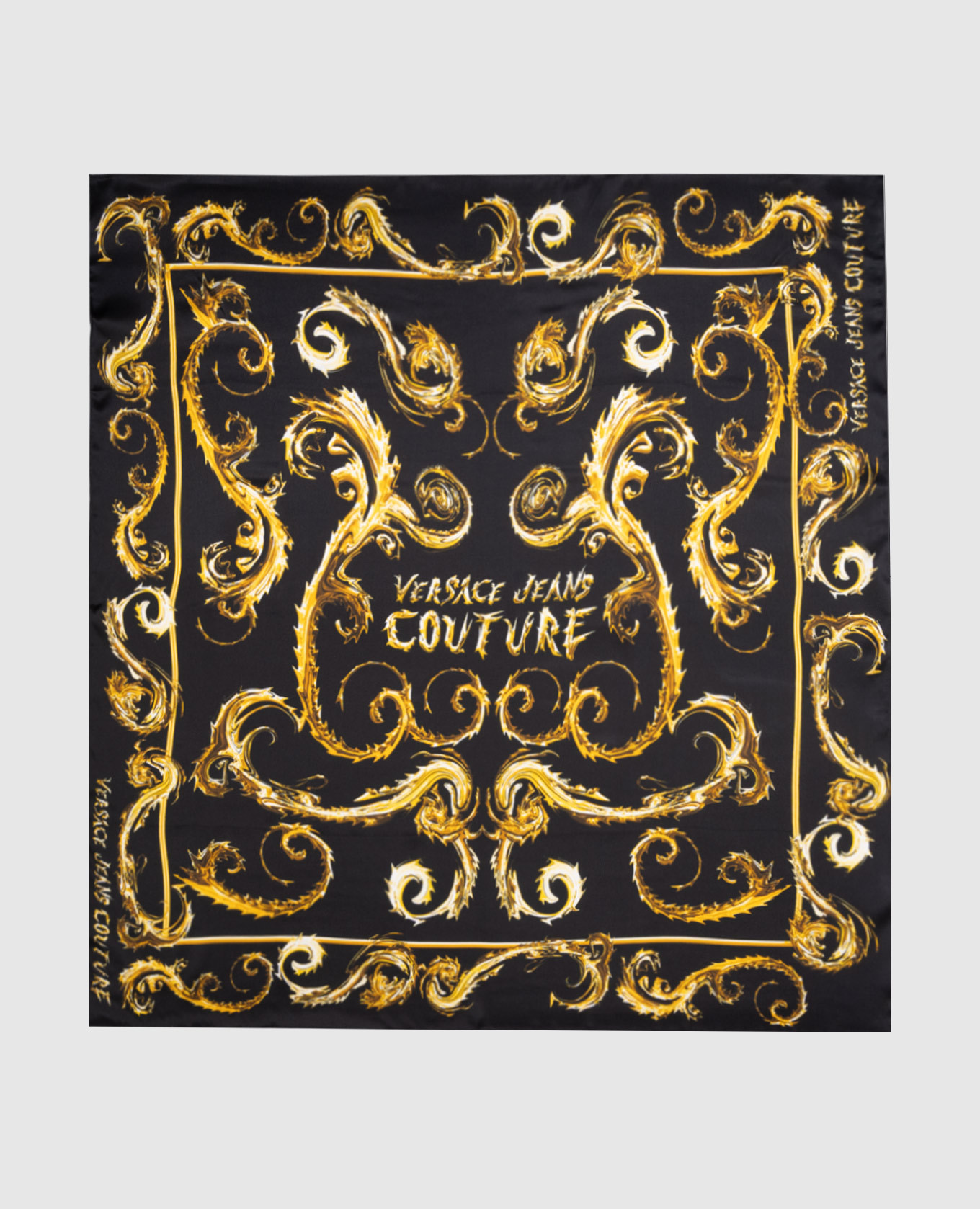 

Chromo Couture black silk scarf Versace Jeans Couture