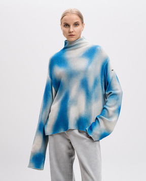 Goldbergh Blue sweater with wool patterns GB40123243