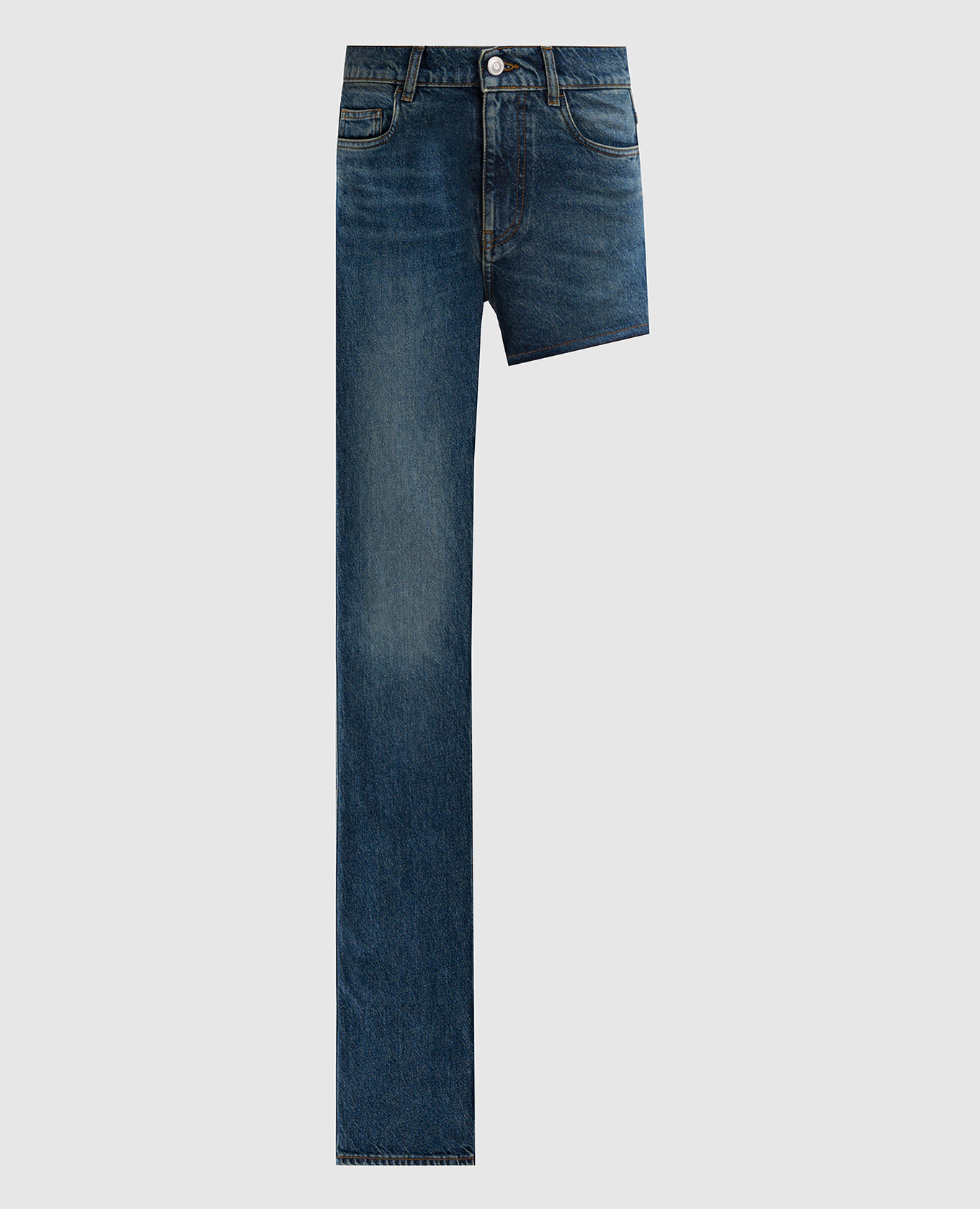 

Blue jeans with one leg Coperni