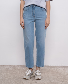 Peserico Blue jeans with a worn effect P04519L53Q04956