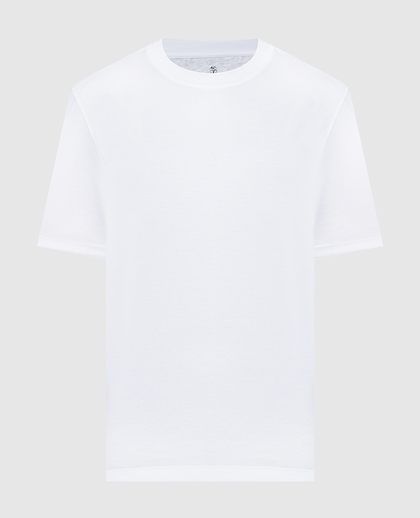White t-shirt with a straight cut brunello cucinelli