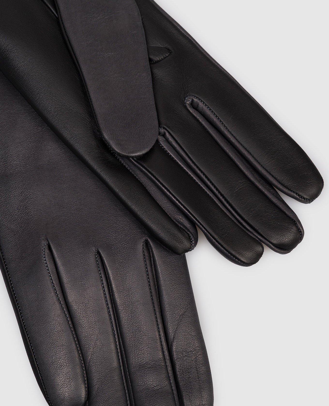 

Grey leather gloves Sermoneta Gloves