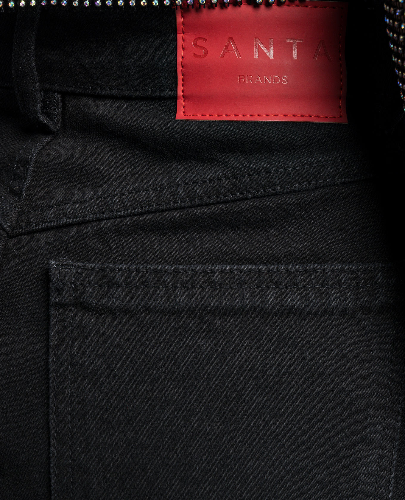 Black jeans with crystals Santa Brands 5