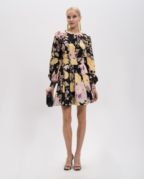 byTimo Black floral print mini dress 2510593