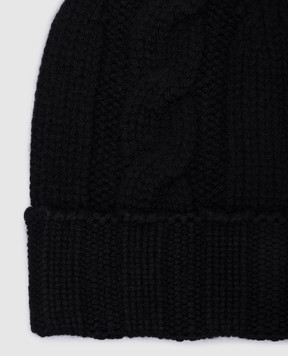 Simonetta Ravizza Black CERVINO cashmere hat F04KN95T68TR