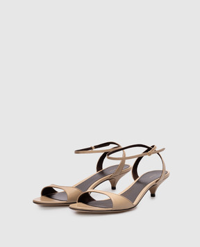 The Row Vika beige leather sandals F1583SL1