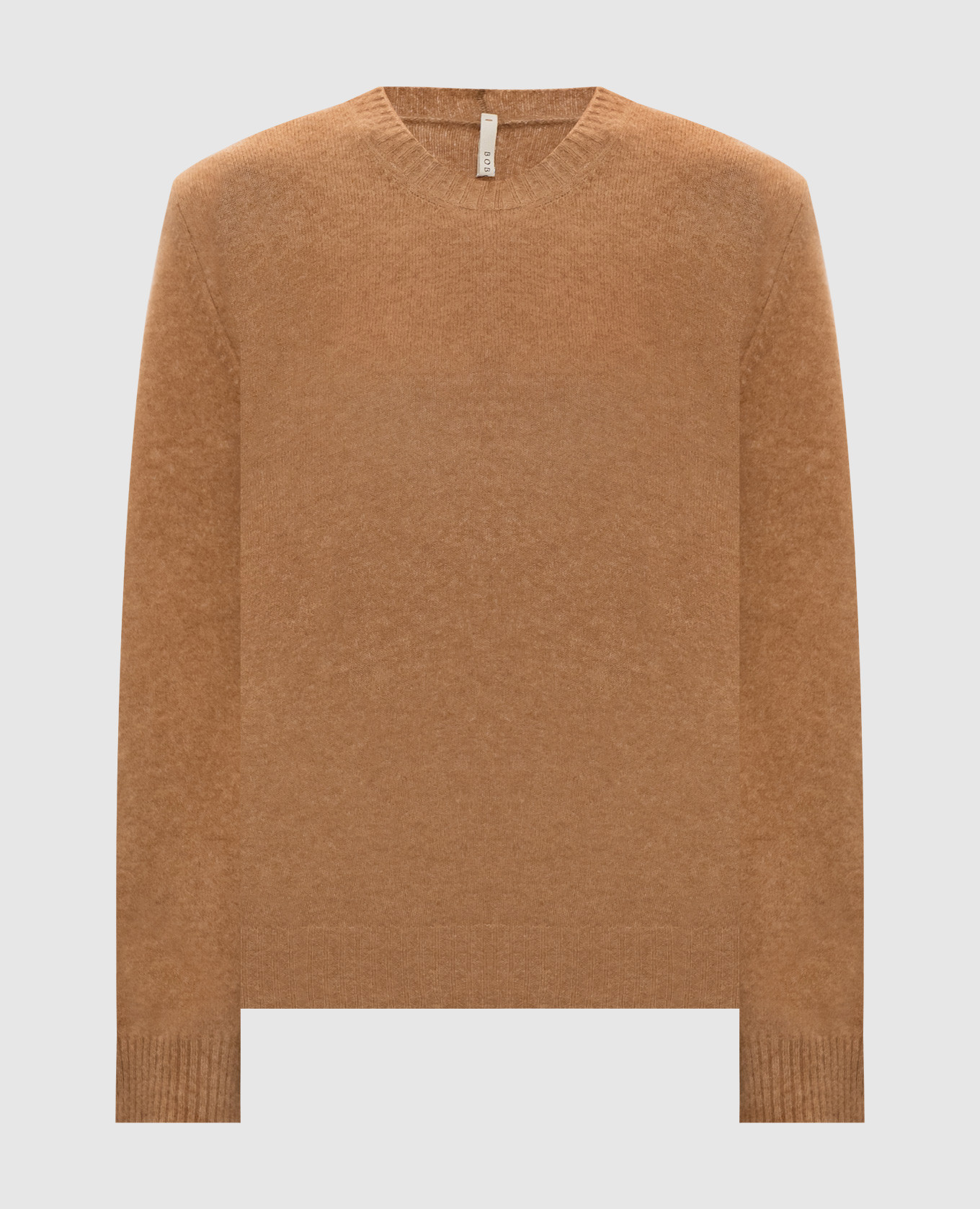 Brown camel wool and silk sweater BOBOUTIC