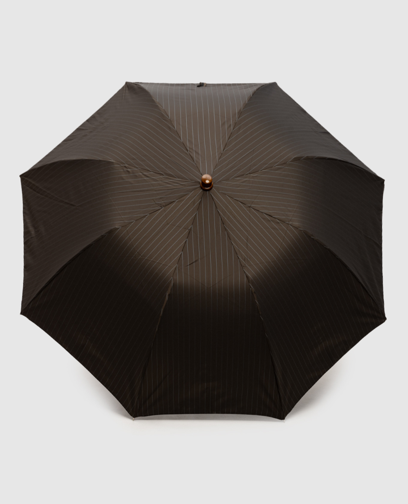 

Brown folding umbrella in a stripe Pasotti