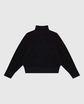 Balmain Children's black sweater with wool BX9A60Z3317810