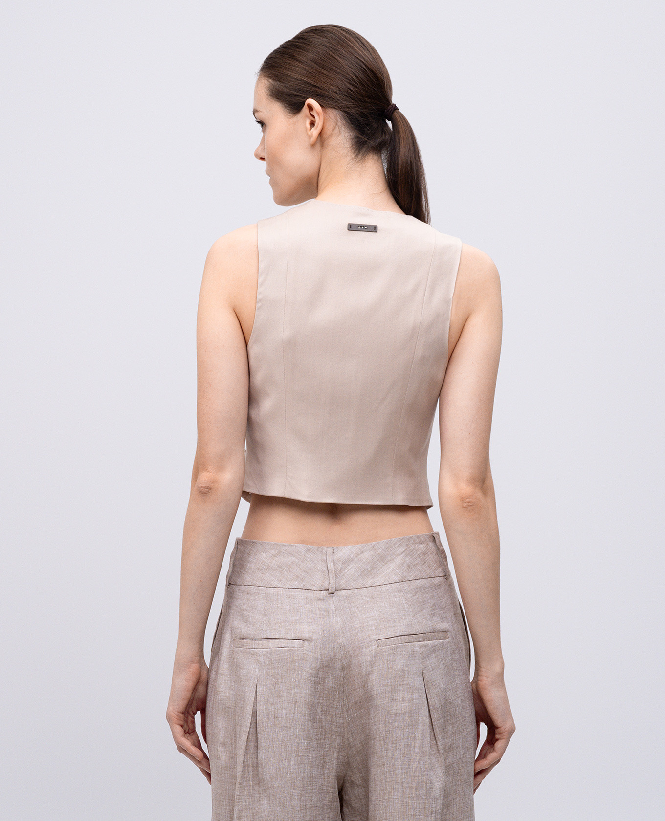 

Beige vest with wool Peserico
