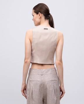 Peserico Beige vest with wool E0360906461
