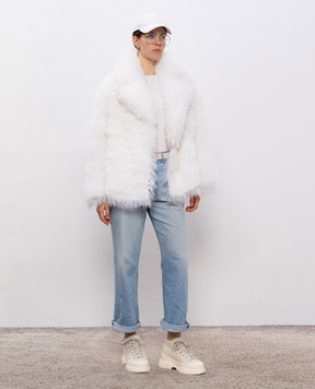 Rindi White sheepskin coat 088MG025