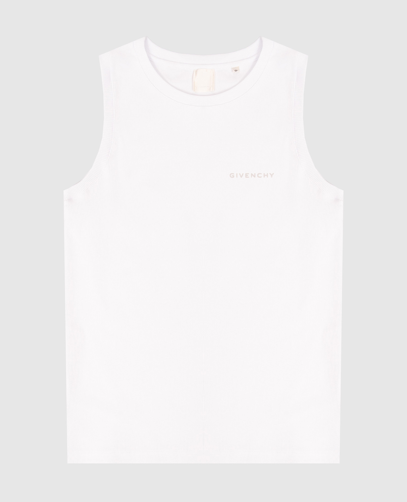 Children&#39;s white ribbed top with logo Givenchy
