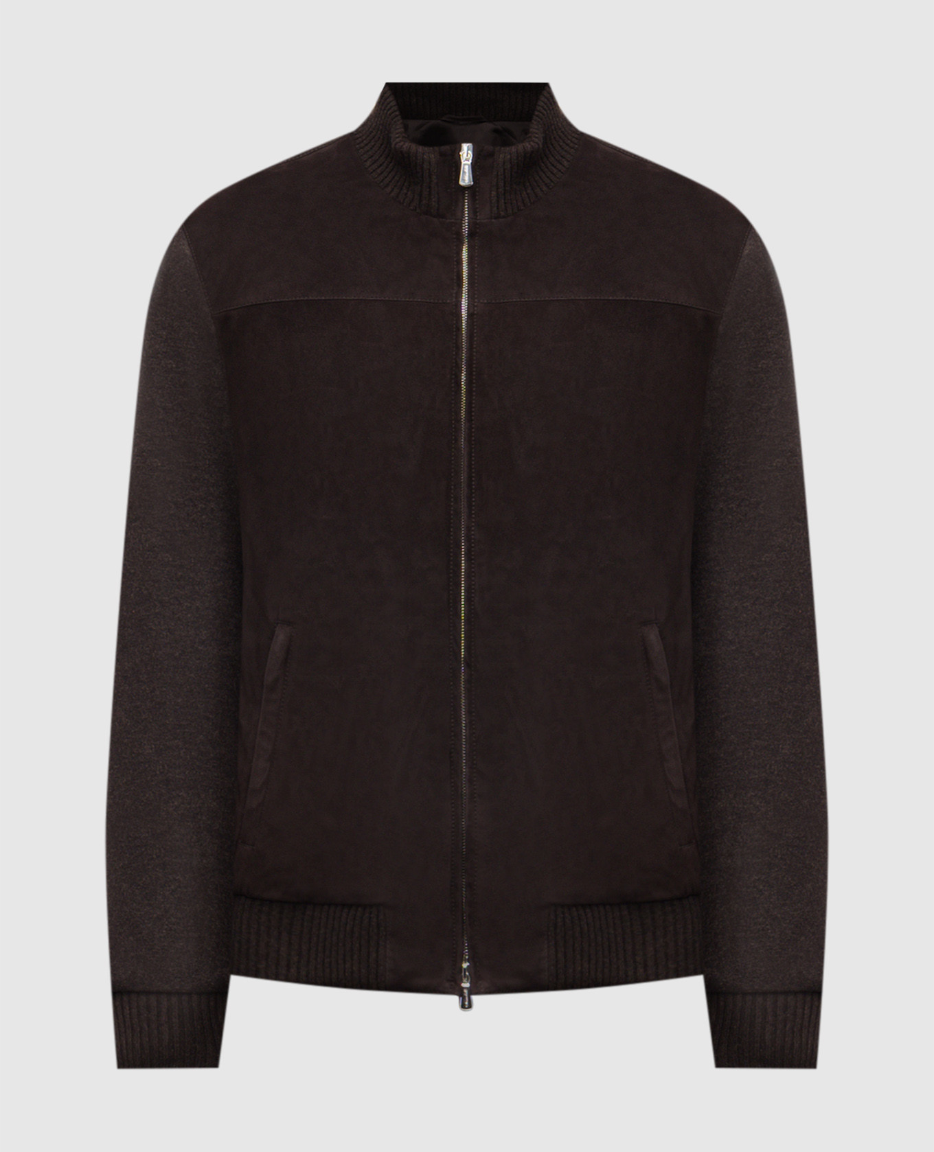 

Brown combination jacket Enrico Mandelli