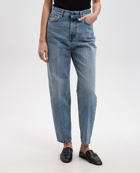 Toteme Blue mom jeans with a frayed effect 223231741