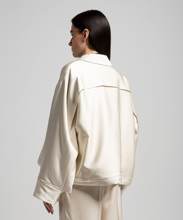 Jil Sander White jacket with silk J01BN0115J65198 buy with Belgium delivery at Symbol