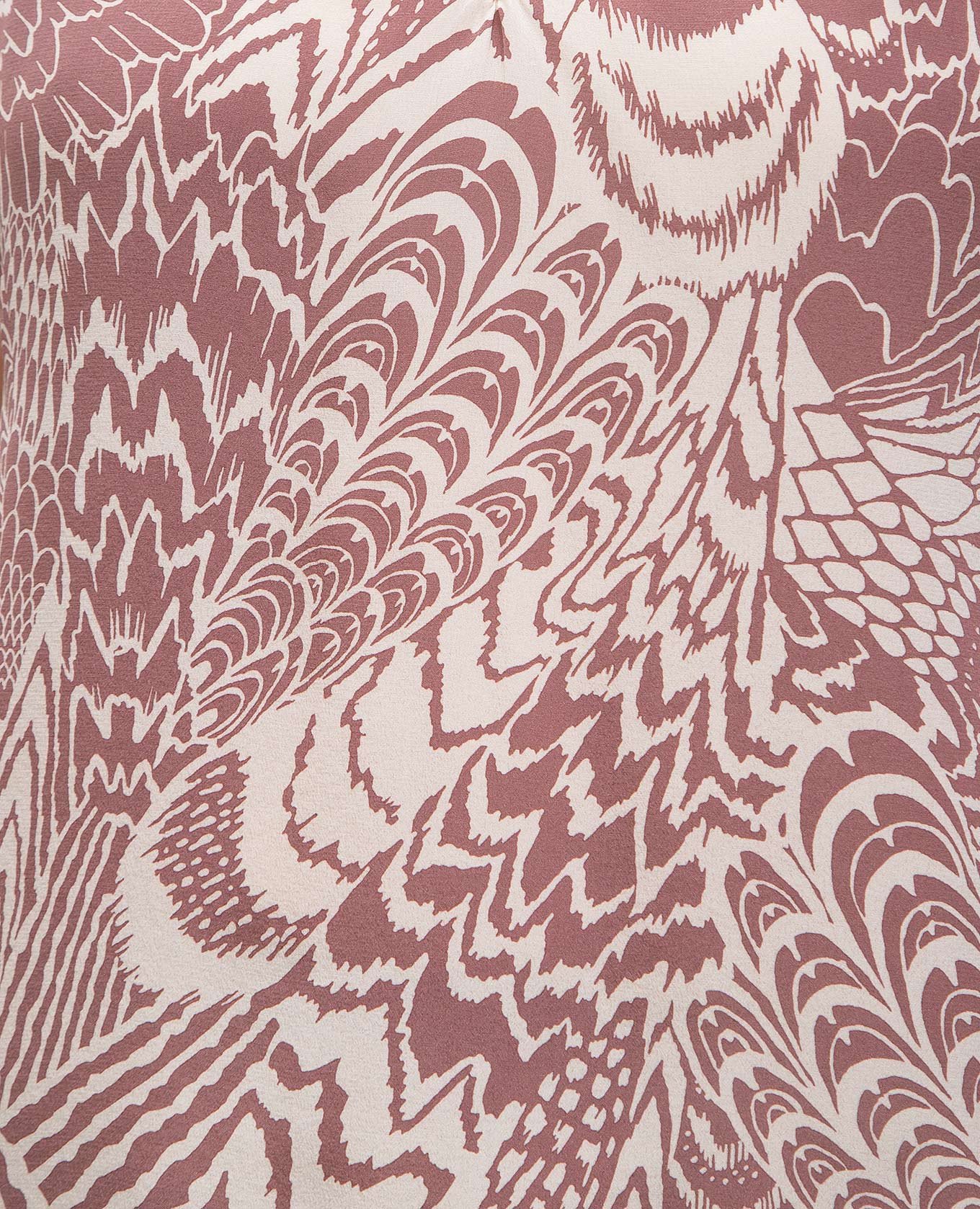 

CAYENNE burgundy printed silk blouse Momoni