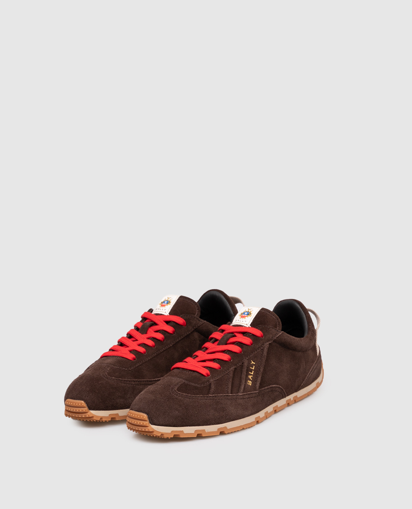 

Brown suede Quarry sneakers with logo Bally