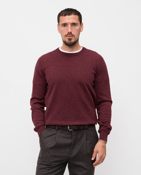 Brunello Cucinelli Burgundy cashmere jumper M2200100