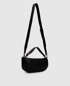 Gianni Chiarini Cindy black leather baguette bag with logo BS11700MUS