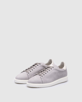 Brunello Cucinelli Gray nubuck sneakers with logo MZUDUGL325