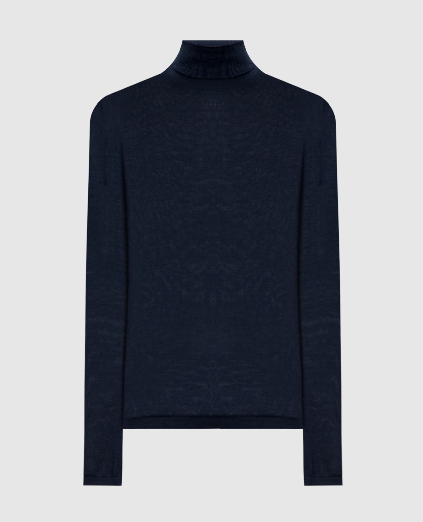 Blue cashmere and silk turtleneck Brunello Cucinelli