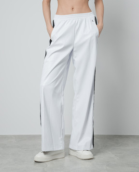 Twinset White pants with metallic logo 241AP2201