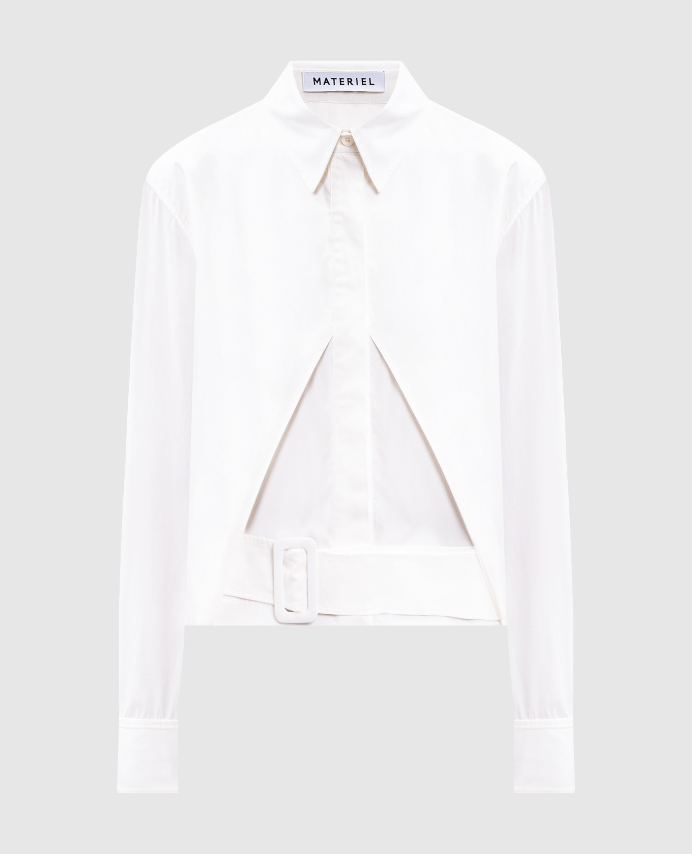 Beige shirt with belt Materiel
