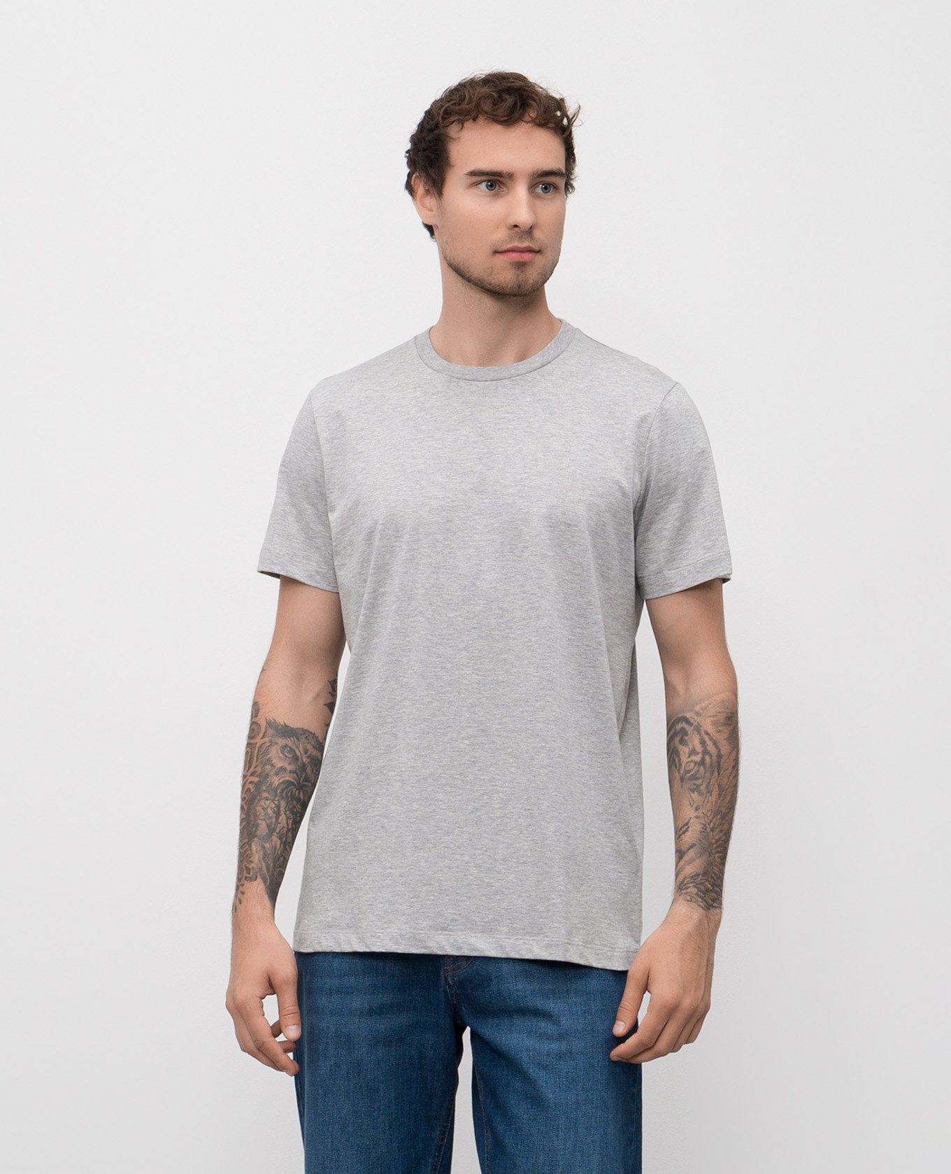 

Blue t-shirt with logo print Peserico, Grey