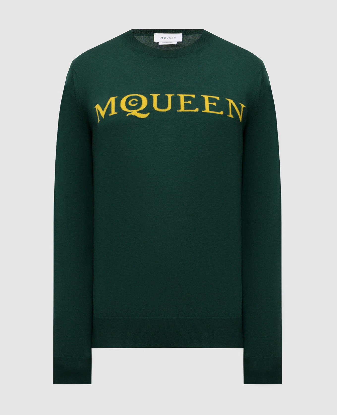 

Green wool jumper with logo Alexander McQueen
