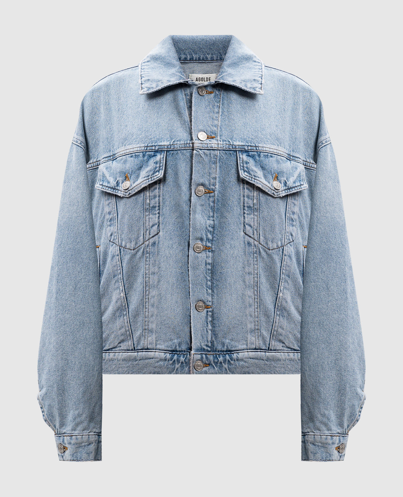 

Blue denim jacket with a distressed effect AGOLDE, Light blue