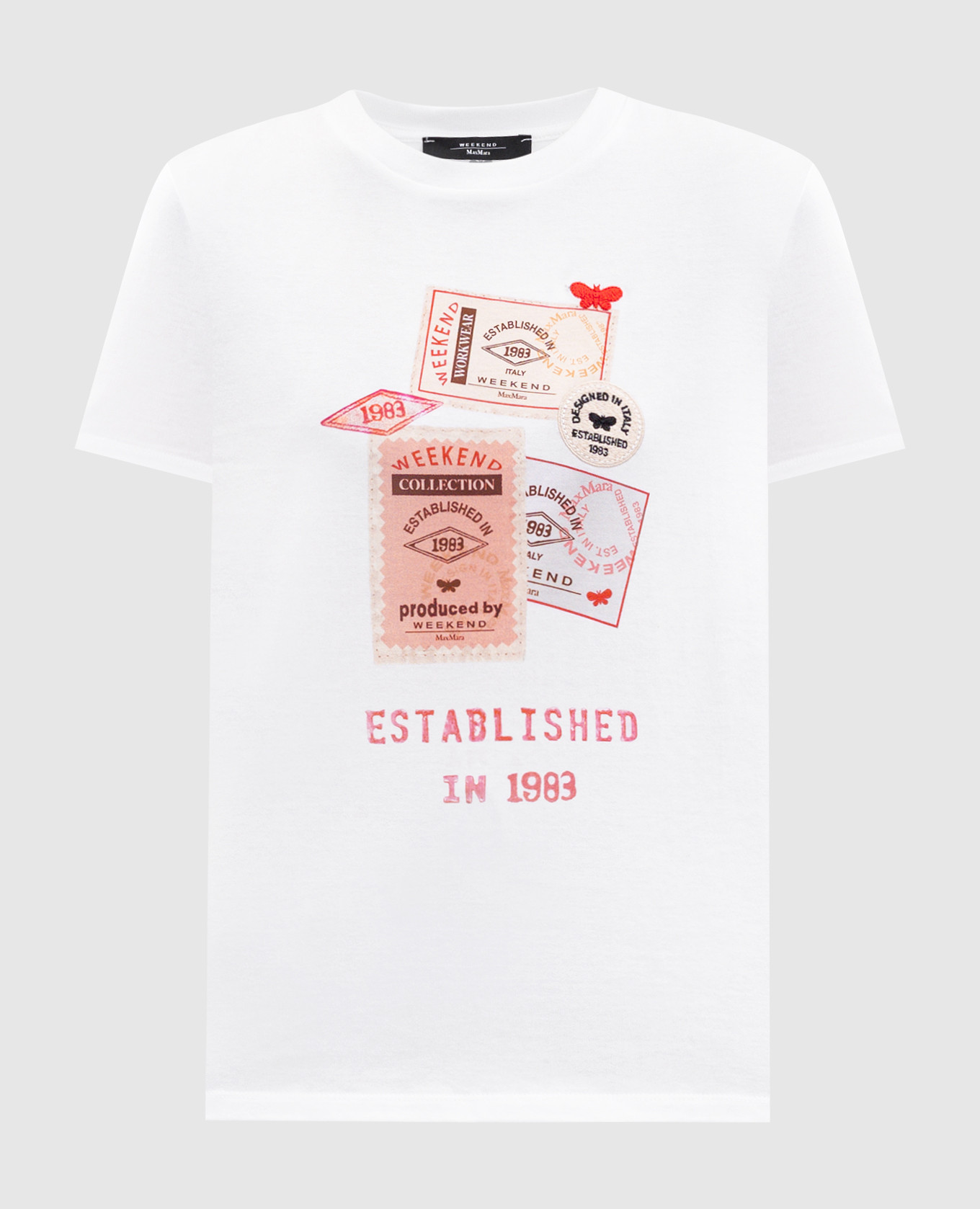 White ARA T-shirt with print Max Mara Weekend