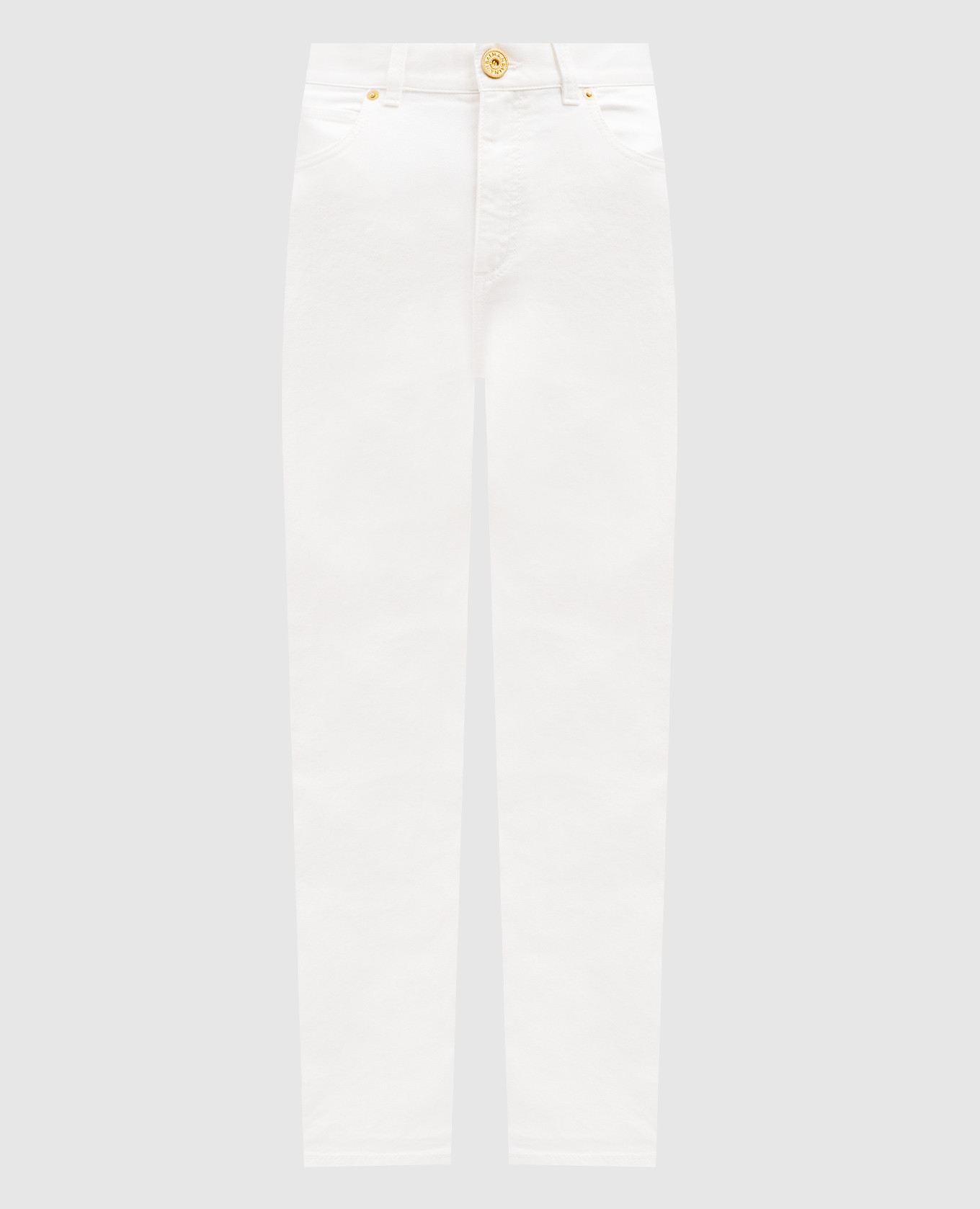 

White jeans with logo Balmain