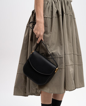 Jil Sander Black leather bag with logo J07WG0055P5372