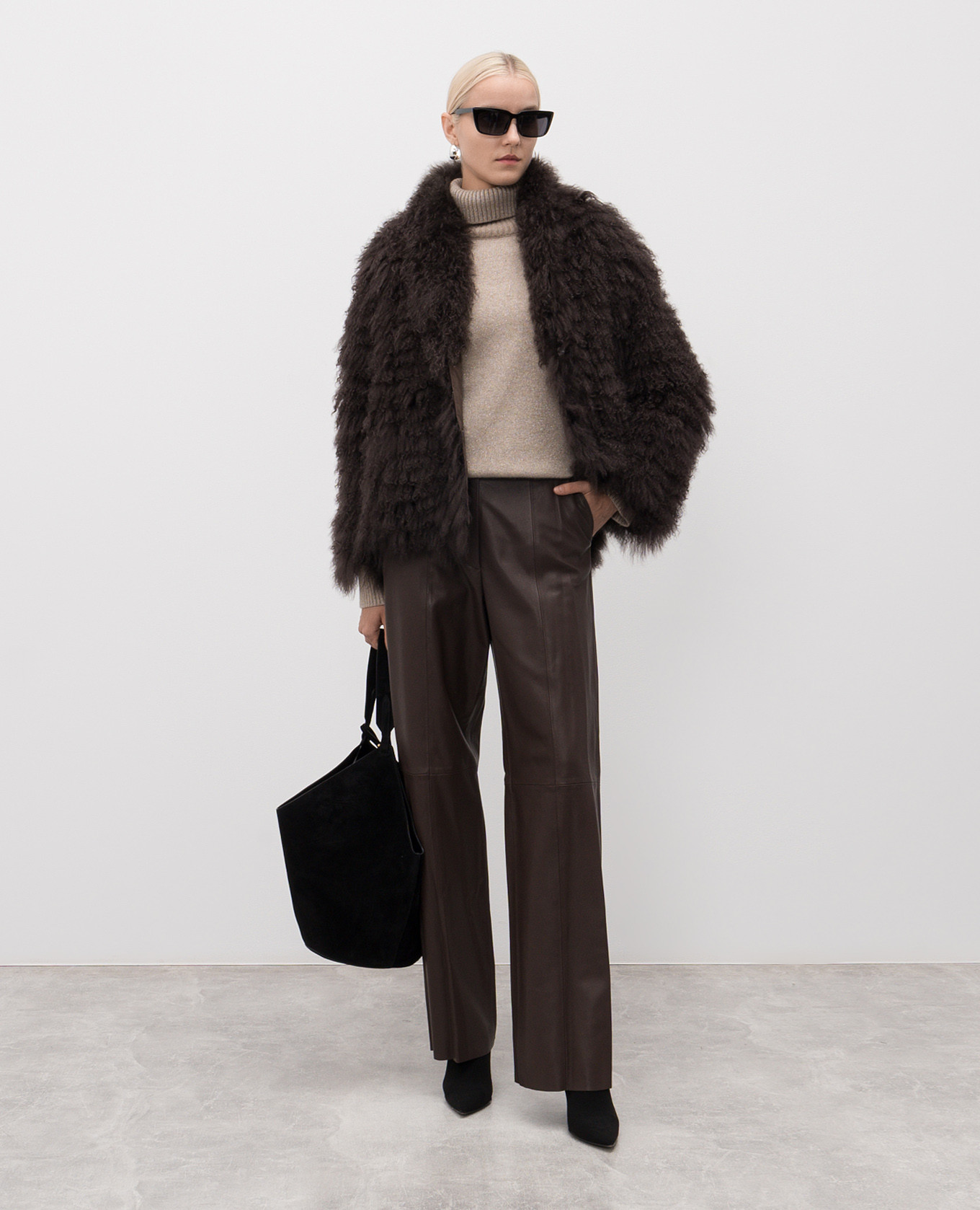 

Beige Malaga cashmere sweater with lurex Simonetta Ravizza