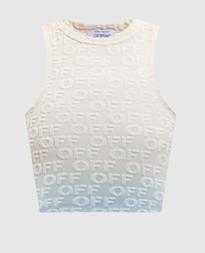 Off-White Beige top with logo 2AD25MT25JER002