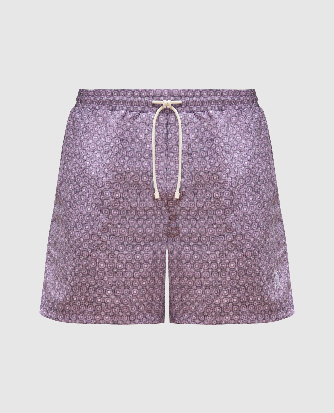 

Purple printed swim shorts with embroidered logo Brunello Cucinelli, Violet