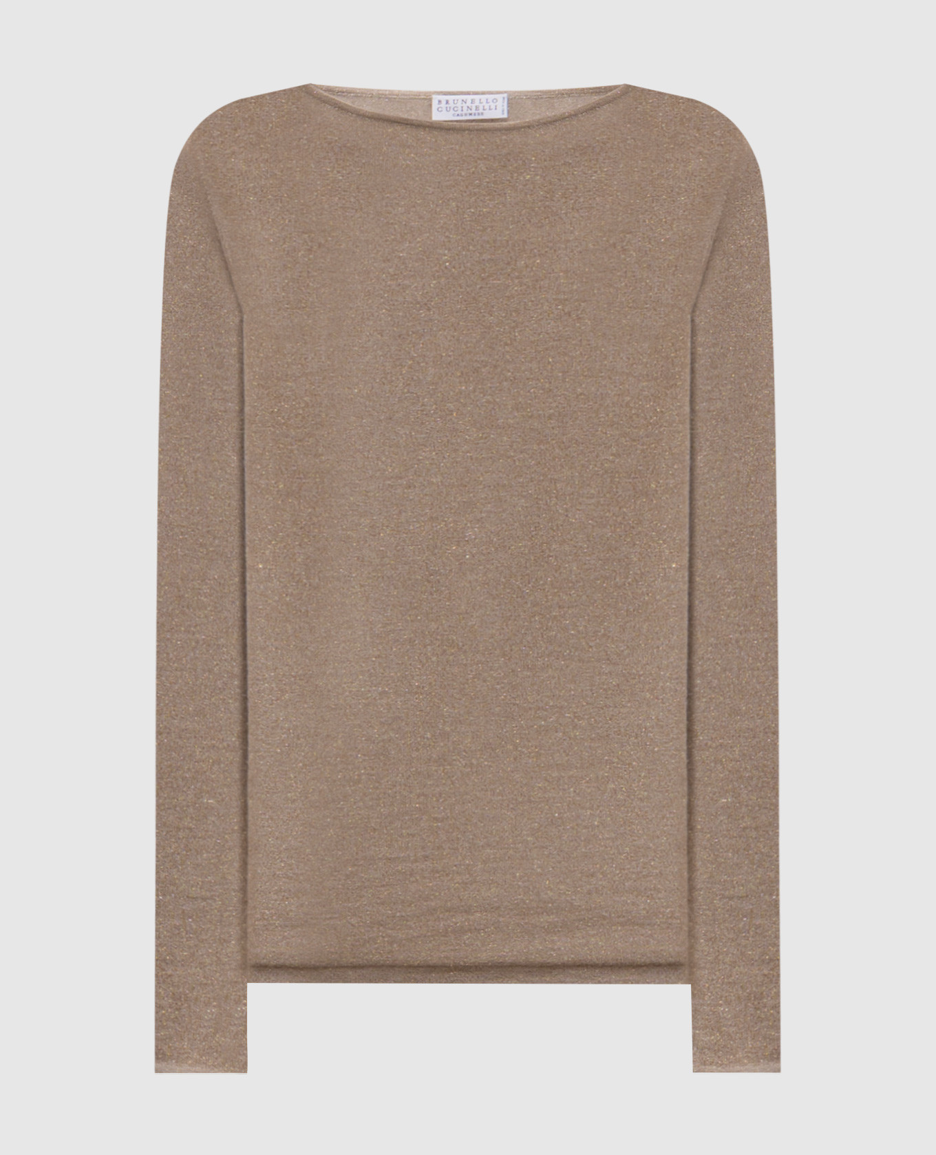 

Beige jumper with cashmere and silk with lurex Brunello Cucinelli