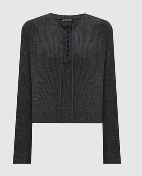 Ann Demeulemeester Fanja grey ribbed wool and cashmere jumper B0013522KN080