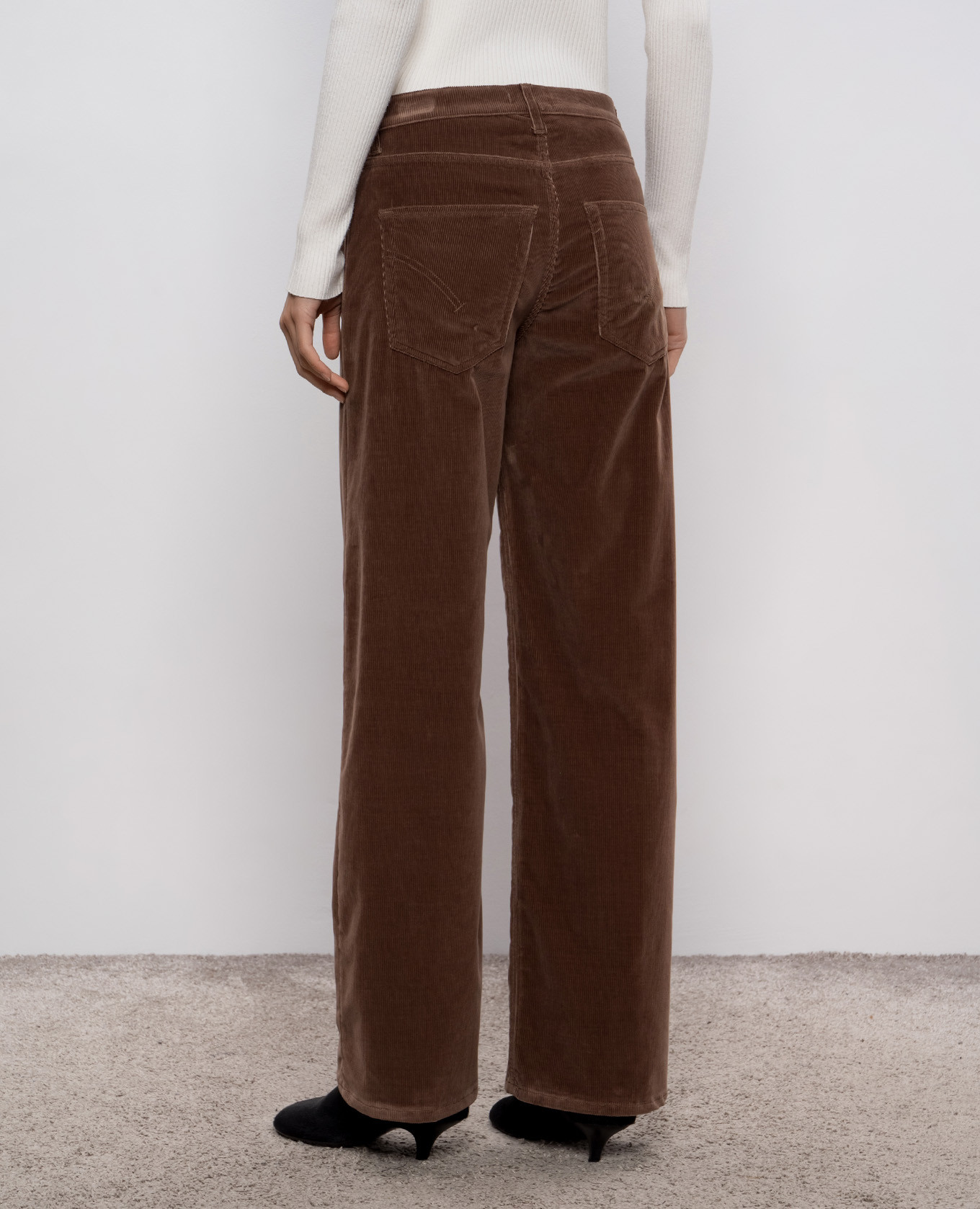 

Jacklyn brown corduroy flared pants Dondup