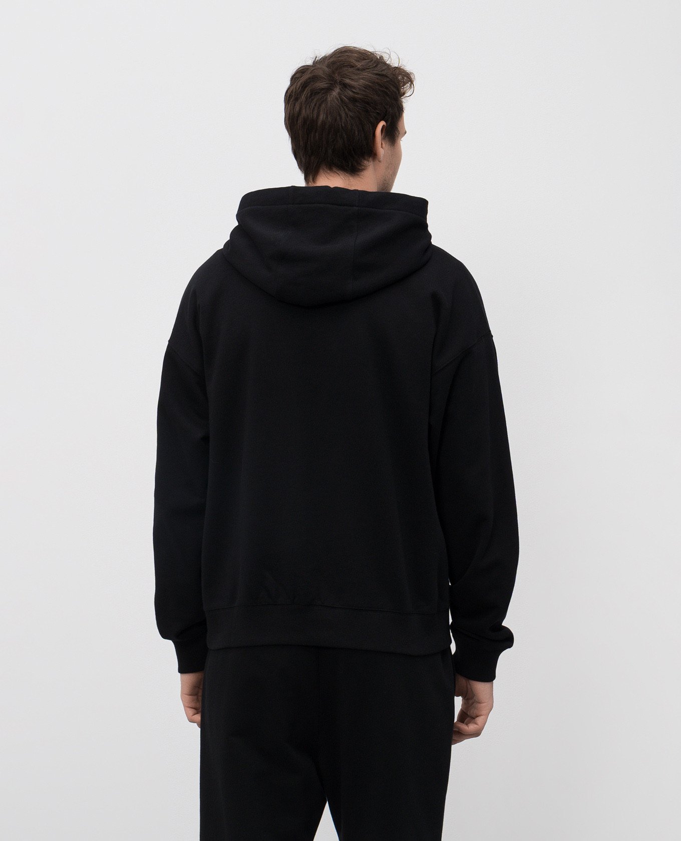 

Black hoodie with logo patch Versace