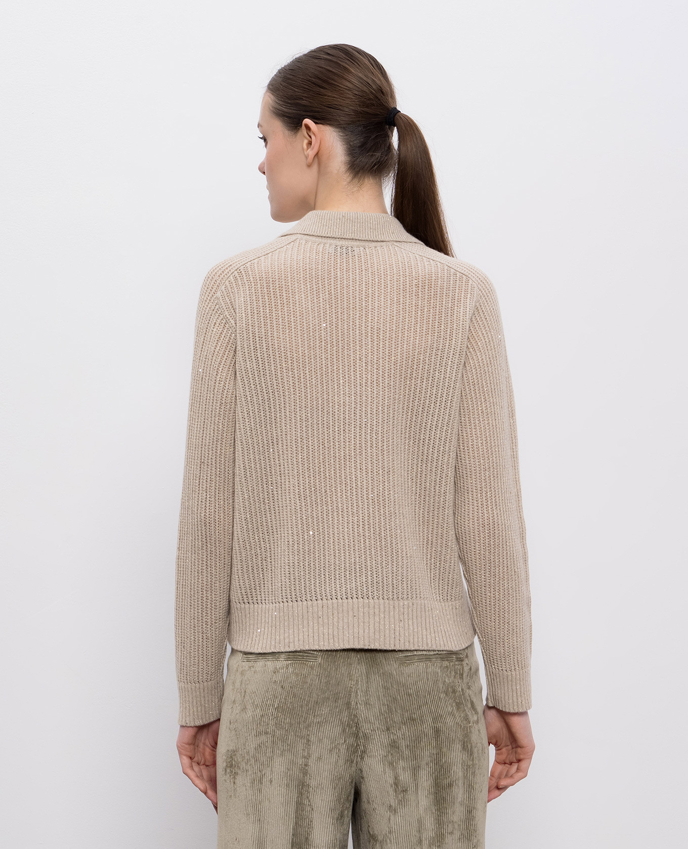 

Beige wool and cashmere sweater with sequins Peserico