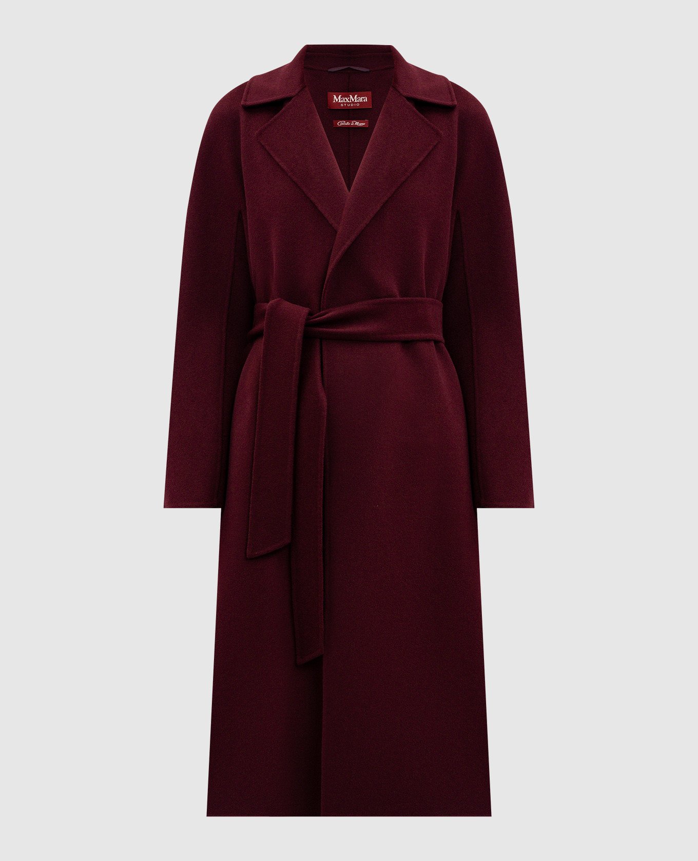 Burgundy CLES coat made of wool, silk and cashmere Max Mara