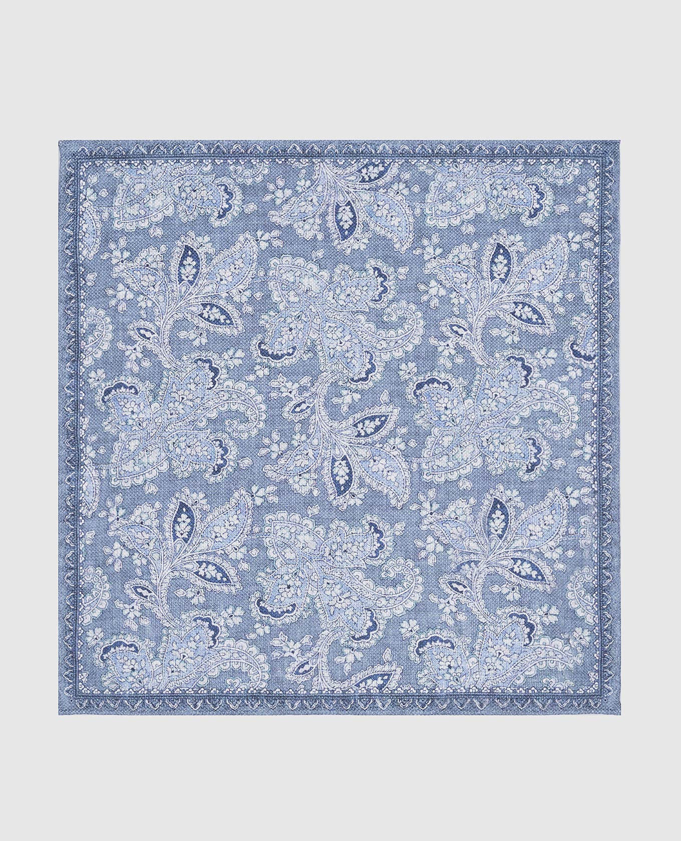 

Blue reversible paisley print linen and silk kerchief Brunello Cucinelli