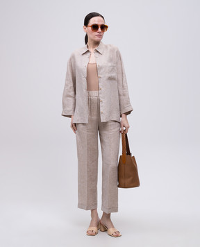 Peserico Beige linen shirt S0612102600