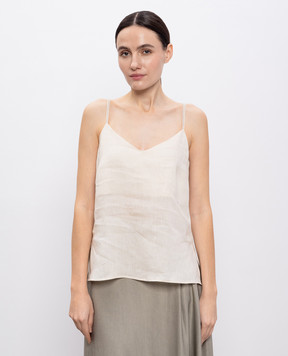 Peserico Beige linen top S0801802600