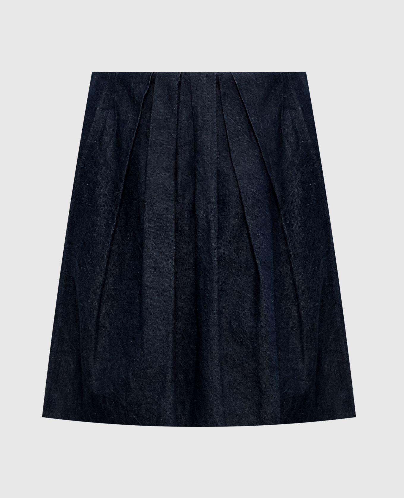 

Blue denim mini skirt with linen Brunello Cucinelli